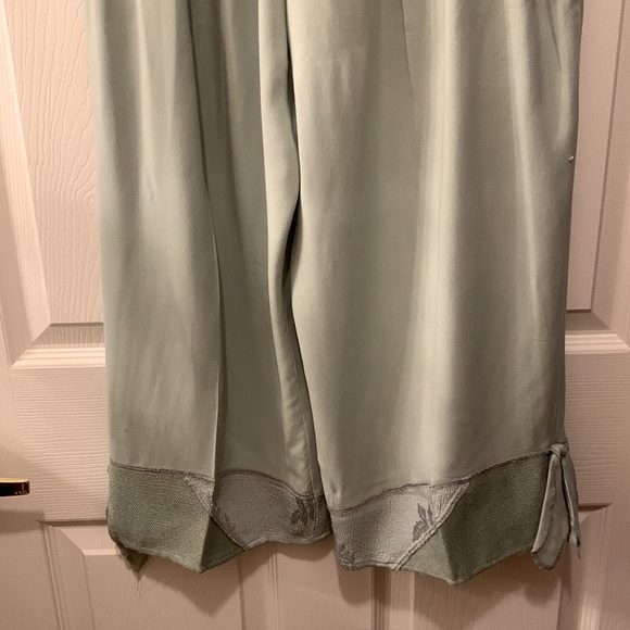 VINTAGE TOMMY N LOU LOU PANT SET SZ XL RAYON MIXED TONAL FABRIC CROPPED - Picture 7 of 11